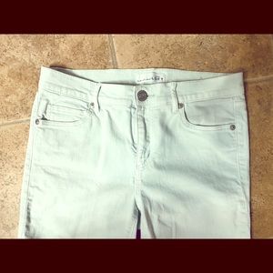 Loft jeans women size 4 27 light teal petite cute